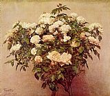 Henri Fantin-Latour Rose Trees White Roses painting
